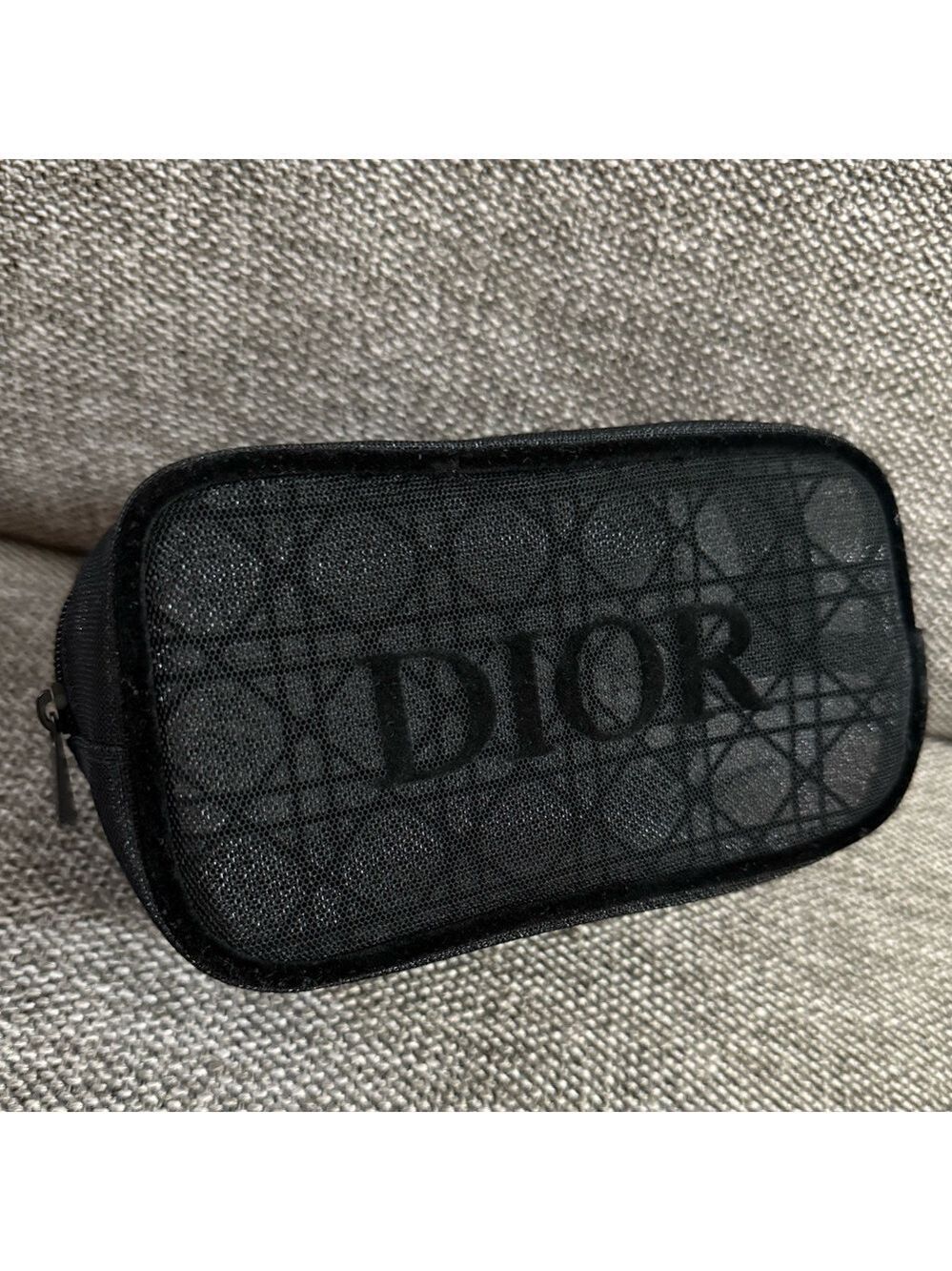 Dior Beauty Makeup Bag Mesh Black Small Pouch Gift Luxury Authentic - Picture 8 of 16